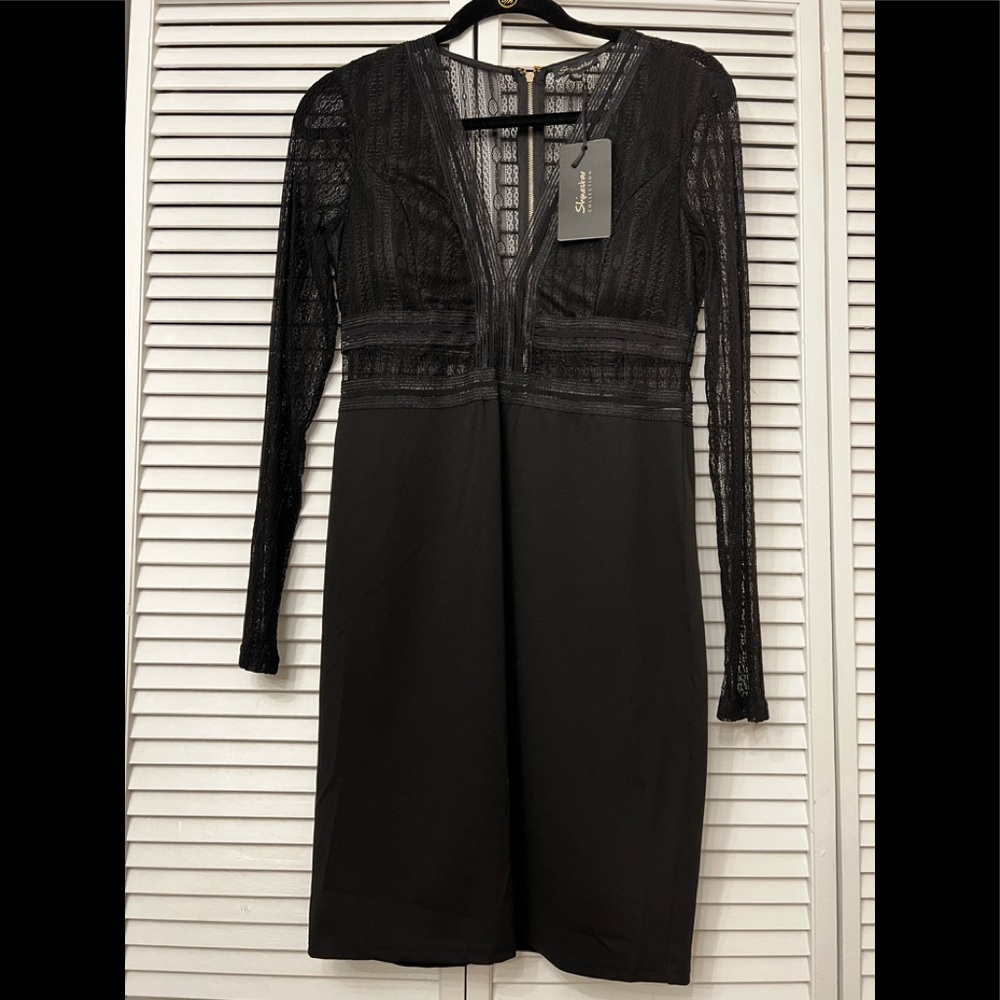 Lace black dress